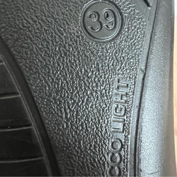 Ecco Slip On Black Leather Loafers For Women Sz 39 EU // 8 US - Picture 4 of 16